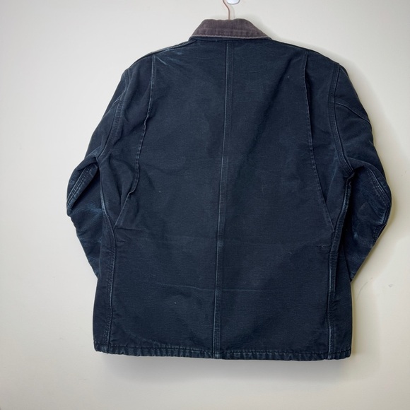 Vintage 90s Carhartt Distressed Blanket Lined Chore Barn Jacket 44 R - Picture 7 of 16